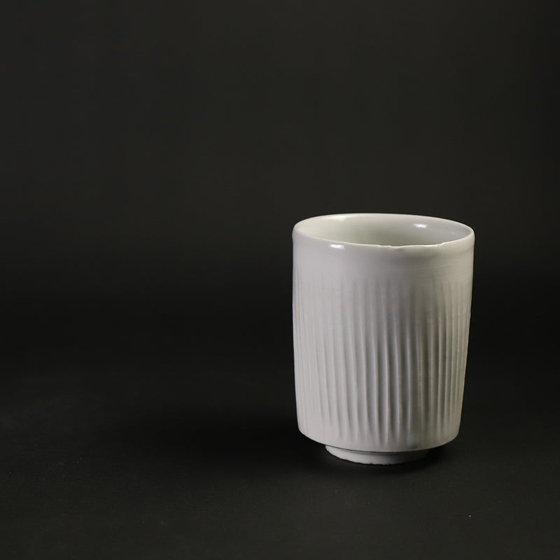 White porcelain tea cup by Masahiro Takehana
