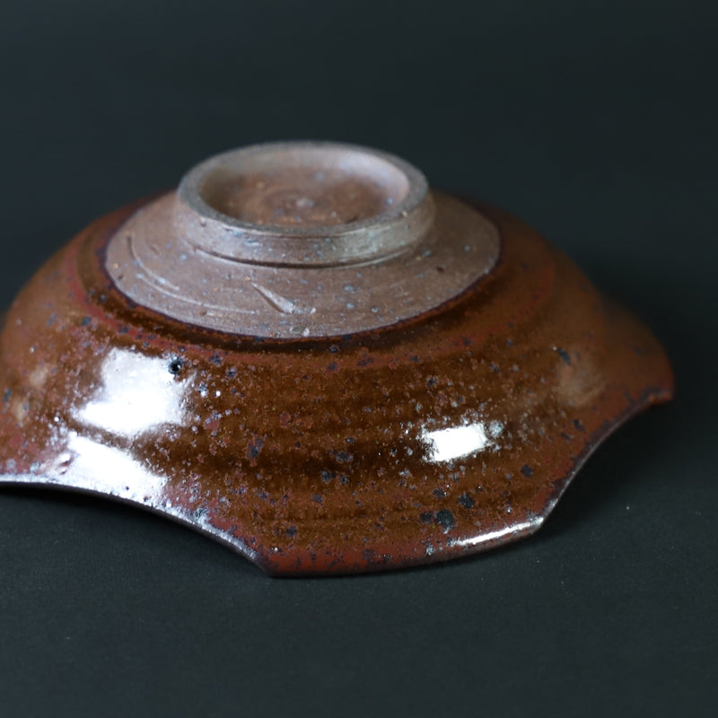 Takashi Nakazato Karatsu iron glaze square cut plate