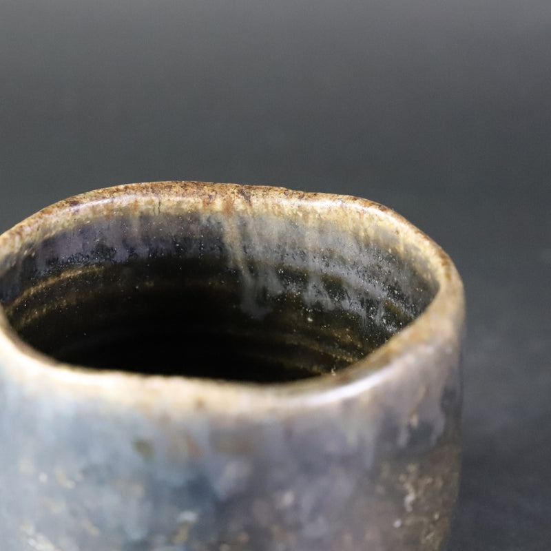 Black Karatsu Tea Bowl by Sakurei Okamoto